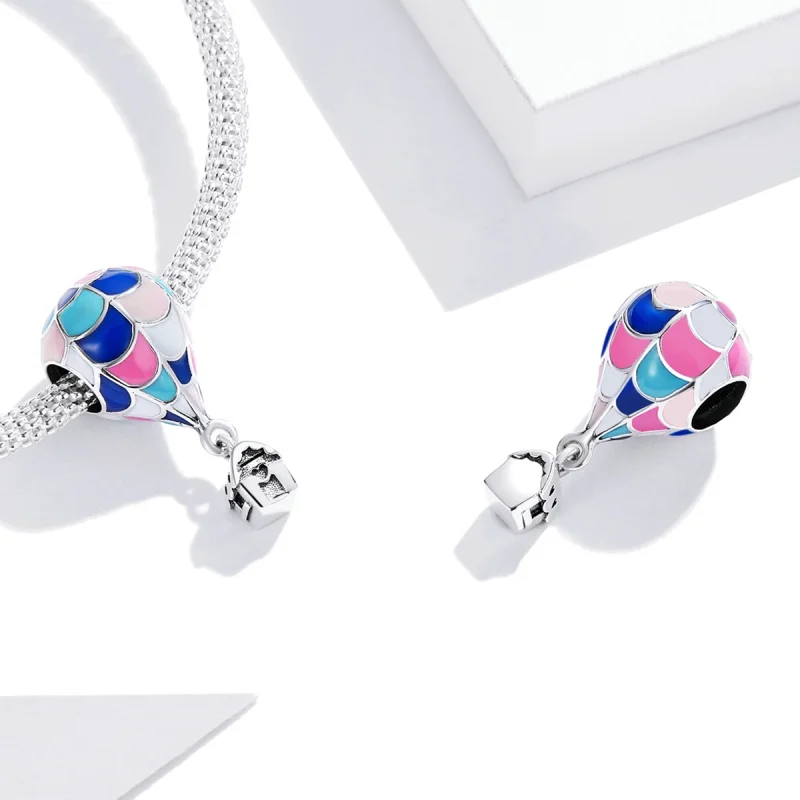 (Bild für) Charm „Traum-Heißluftballon“ im Pandora-Stil - BSC545 - Ansicht 4