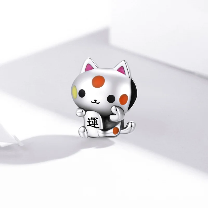 (Bild für) Charm „Verheißungsvolle geldgierige Katze“ aus Silber im Pandora-Stil - SCC1855 - Ansicht 2