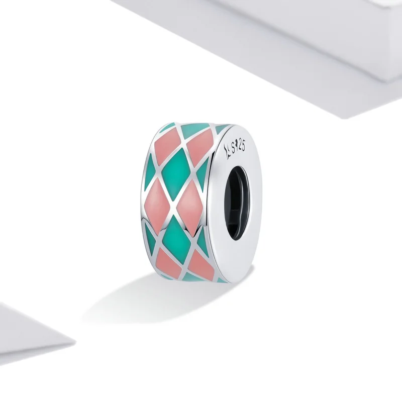 (Bild für) Diamantgitter-Charm im Pandora-Stil - SCC2165 - Ansicht 2