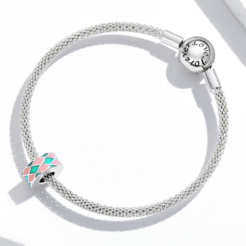 (Bild für) Diamantgitter-Charm im Pandora-Stil - SCC2165 - Ansicht 3