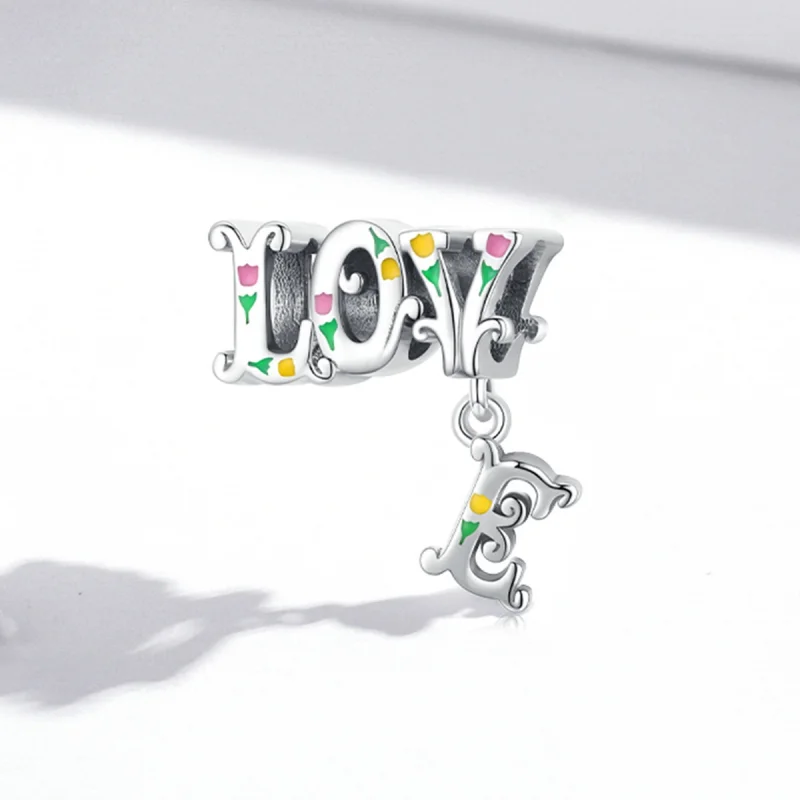 (Bild für) Dreidimensionaler Buchstaben-Charm im Pandora-Stil - BSC518 - Ansicht 2