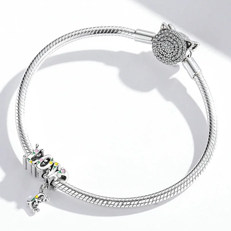 (Bild für) Dreidimensionaler Buchstaben-Charm im Pandora-Stil - BSC518 - Ansicht 3