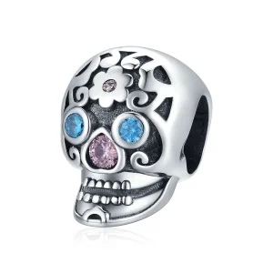 (Bild für) Durchbrochener Totenkopf-Anhänger im Pandora-Stil - BSC524