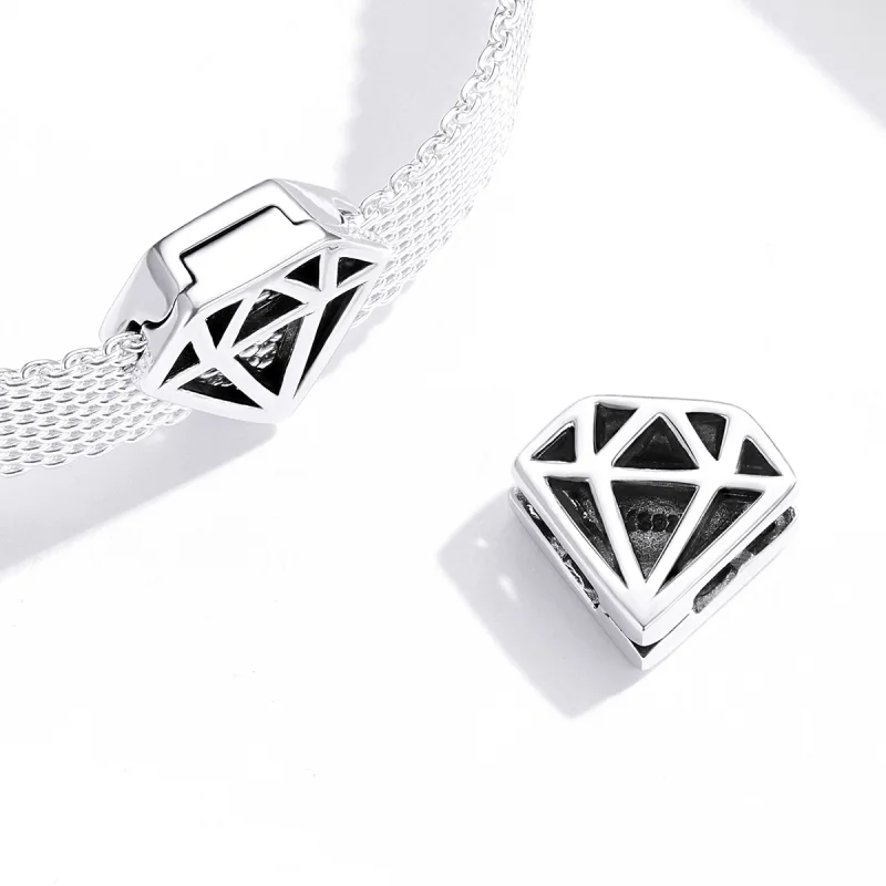 (Bild für) Einfacher Diamant-Clip im Pandora-Stil - SCX117 - Ansicht 4