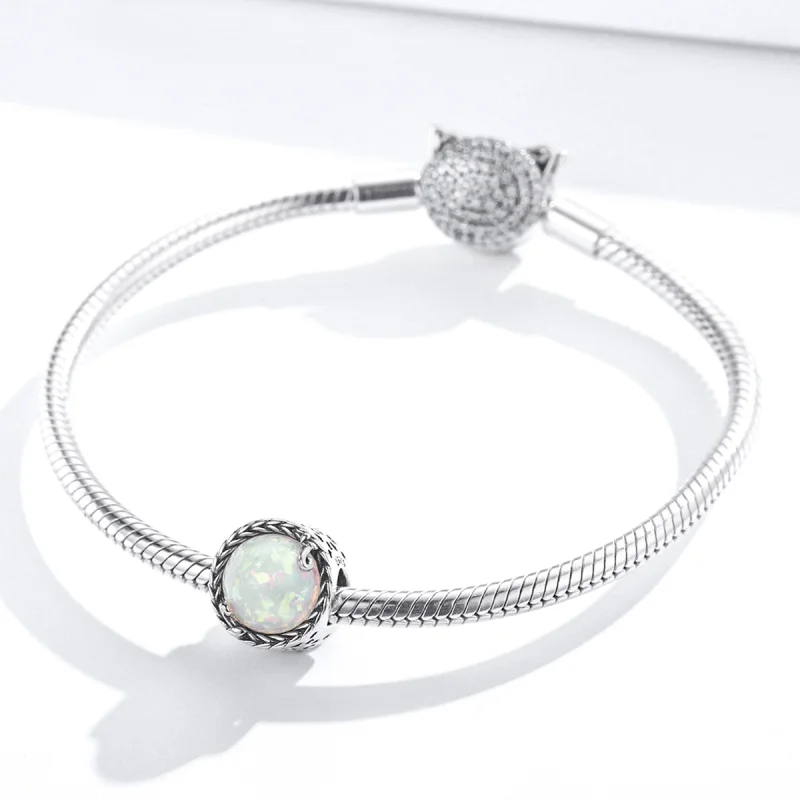 (Bild für) Einfacher Ranken-Charm aus Silber im Pandora-Stil - SCC1576 - Ansicht 3