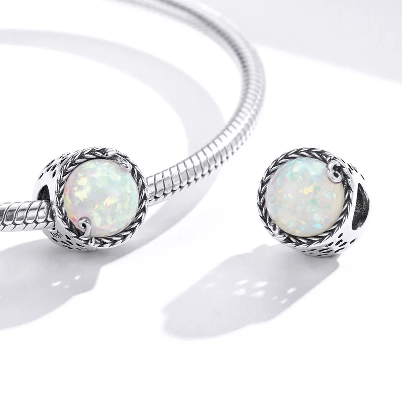 (Bild für) Einfacher Ranken-Charm aus Silber im Pandora-Stil - SCC1576 - Ansicht 4