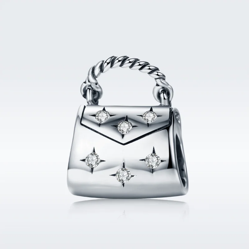 (Bild für) Eleganter Einkaufstaschen-Charm aus Silber im Pandora-Stil - SCC607 - Ansicht 2