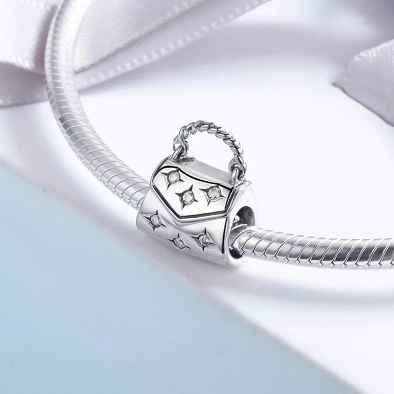 (Bild für) Eleganter Einkaufstaschen-Charm aus Silber im Pandora-Stil - SCC607 - Ansicht 4