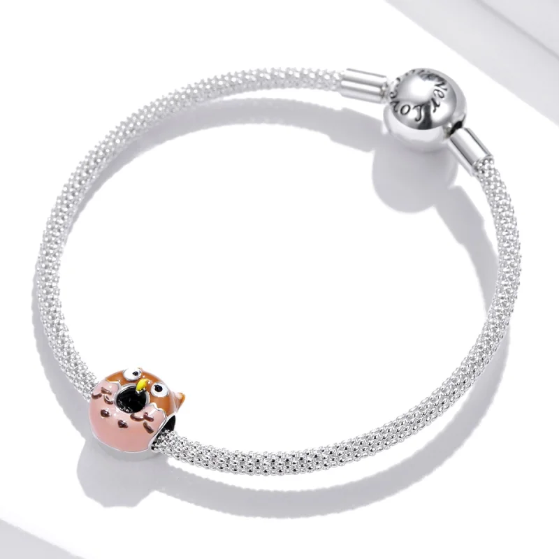 (Bild für) Eulen-Donuts-Charm im Pandora-Stil - SCC1882 - Ansicht 3