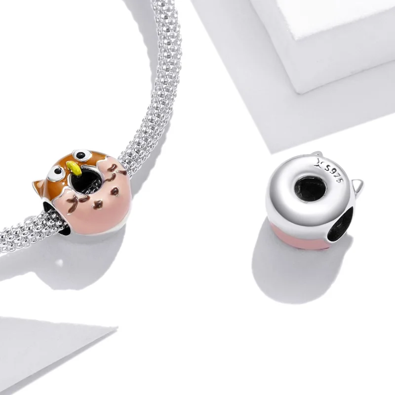 (Bild für) Eulen-Donuts-Charm im Pandora-Stil - SCC1882 - Ansicht 4