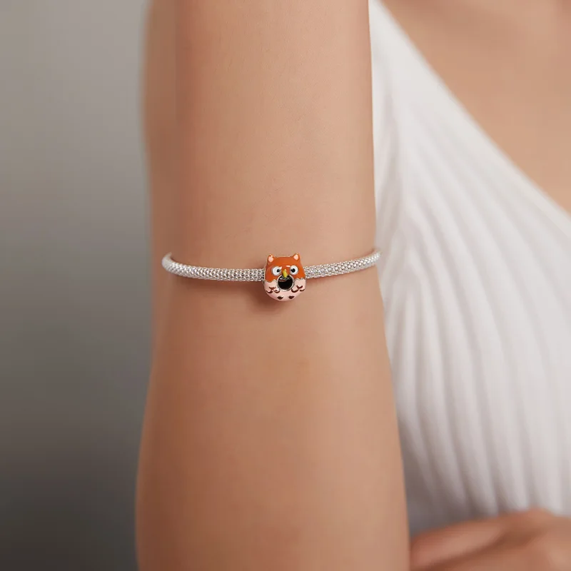 (Bild für) Eulen-Donuts-Charm im Pandora-Stil - SCC1882 - Ansicht 5