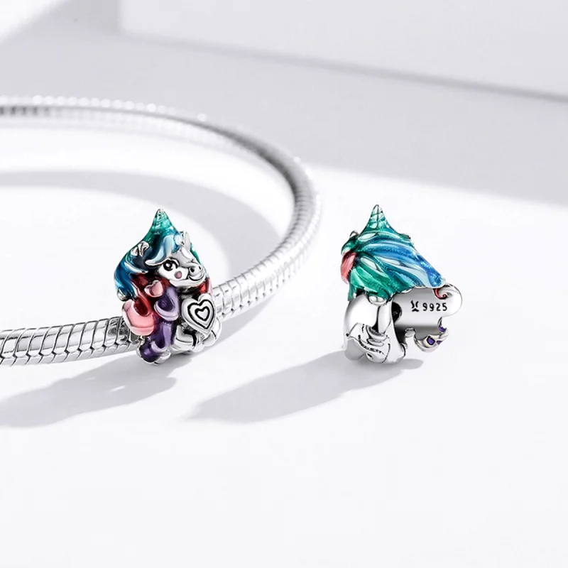 (Bild für) Fantasy-Pony-Charm im Pandora-Stil - SCC1919 - Ansicht 4