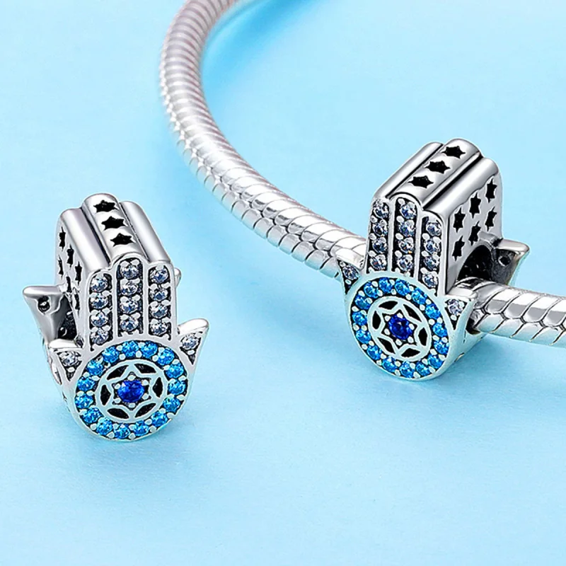(Bild für) Fatimas Wächter-Charm aus Silber im Pandora-Stil - SCC721 - Ansicht 2