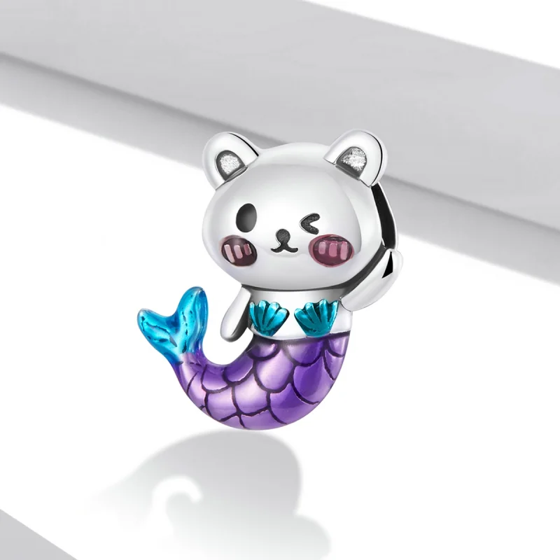 (Bild für) Fischschwanz-Bär-Charm im Pandora-Stil - SCC2132 - Ansicht 2