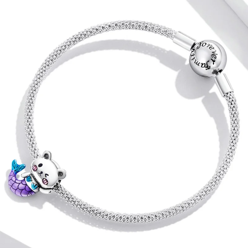 (Bild für) Fischschwanz-Bär-Charm im Pandora-Stil - SCC2132 - Ansicht 3