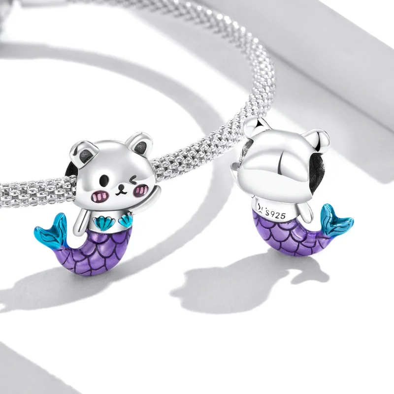 (Bild für) Fischschwanz-Bär-Charm im Pandora-Stil - SCC2132 - Ansicht 4