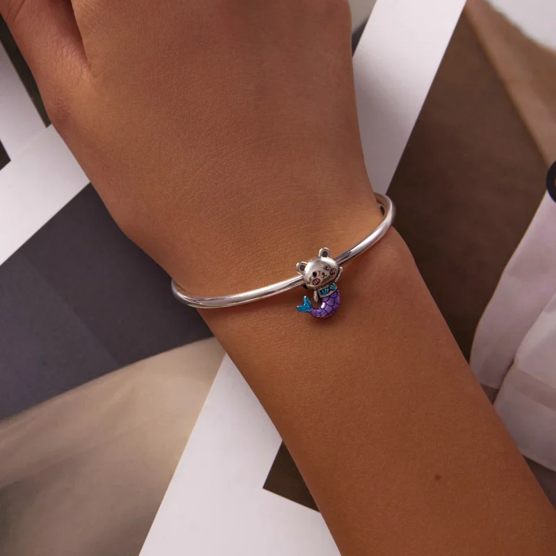 (Bild für) Fischschwanz-Bär-Charm im Pandora-Stil - SCC2132 - Ansicht 5