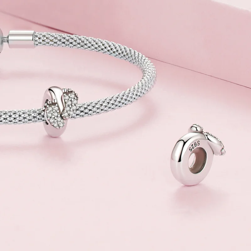 (Bild für) Fuß-Abstandshalter-Charm im Pandora-Stil - BSC688 - Ansicht 4
