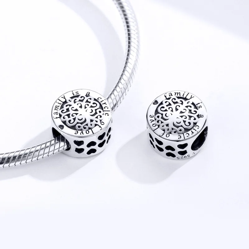 (Bild für) Funkelnder Stammbaum-Charm im Pandora-Stil aus Silber - SCC1324 - Ansicht 4