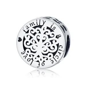 (Bild für) Funkelnder Stammbaum-Charm im Pandora-Stil aus Silber - SCC1324