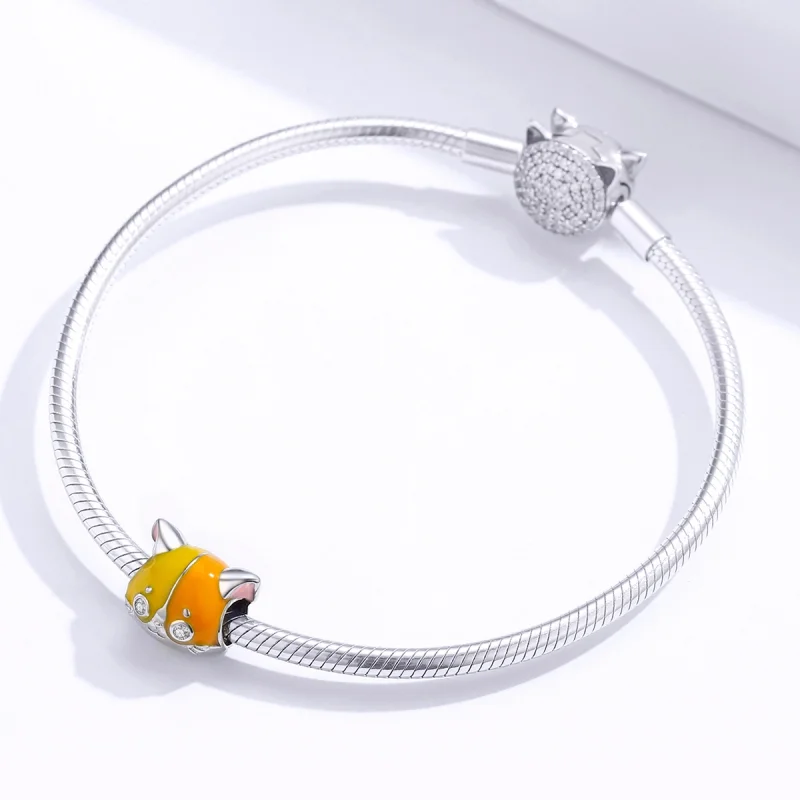 (Bild für) Garfield-Charm im Pandora-Stil - BSC189 - Ansicht 3
