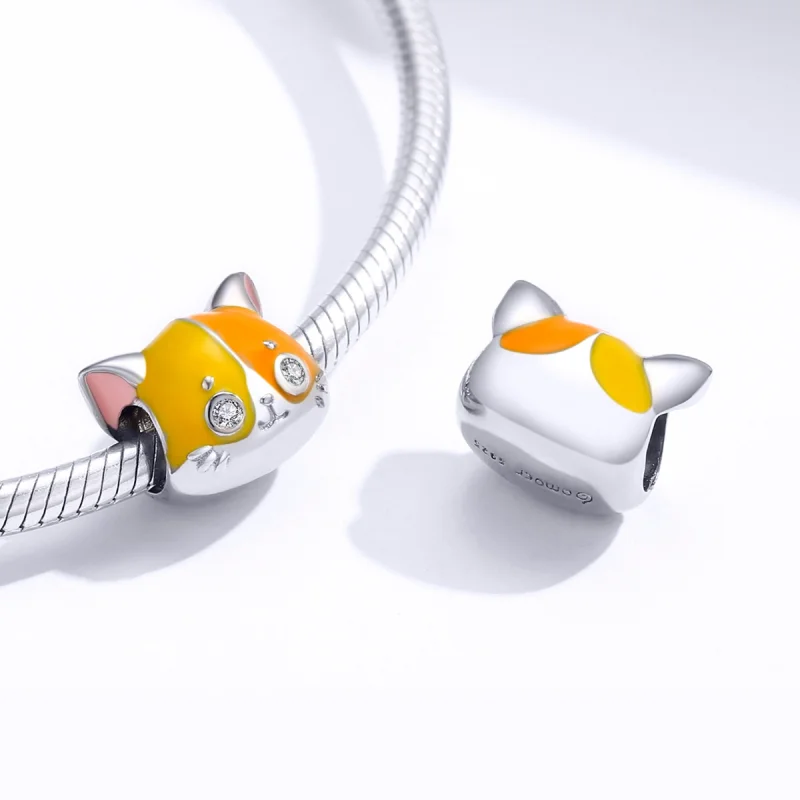 (Bild für) Garfield-Charm im Pandora-Stil - BSC189 - Ansicht 4