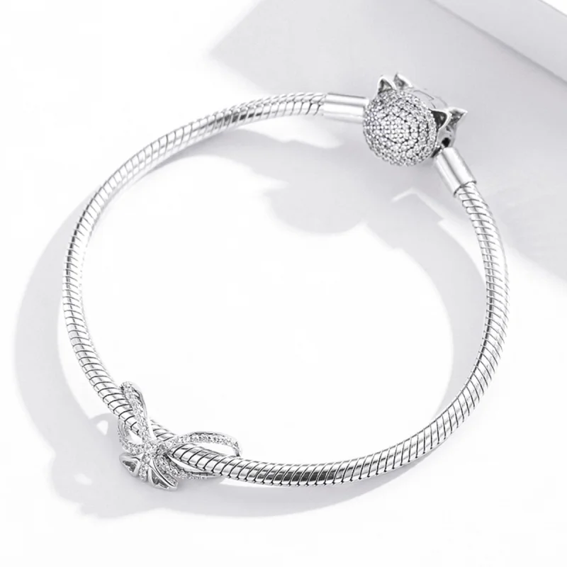 (Bild für) Glanz-Schmetterlings-Charm im Pandora-Stil - BSC469 - Ansicht 3