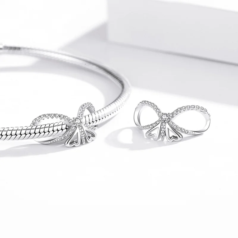 (Bild für) Glanz-Schmetterlings-Charm im Pandora-Stil - BSC469 - Ansicht 4