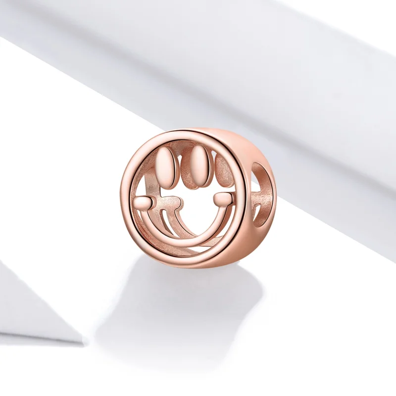 (Bild für) Glücks-Lächeln-Charm im Pandora-Stil aus Roségold - SCC1787 - Ansicht 2