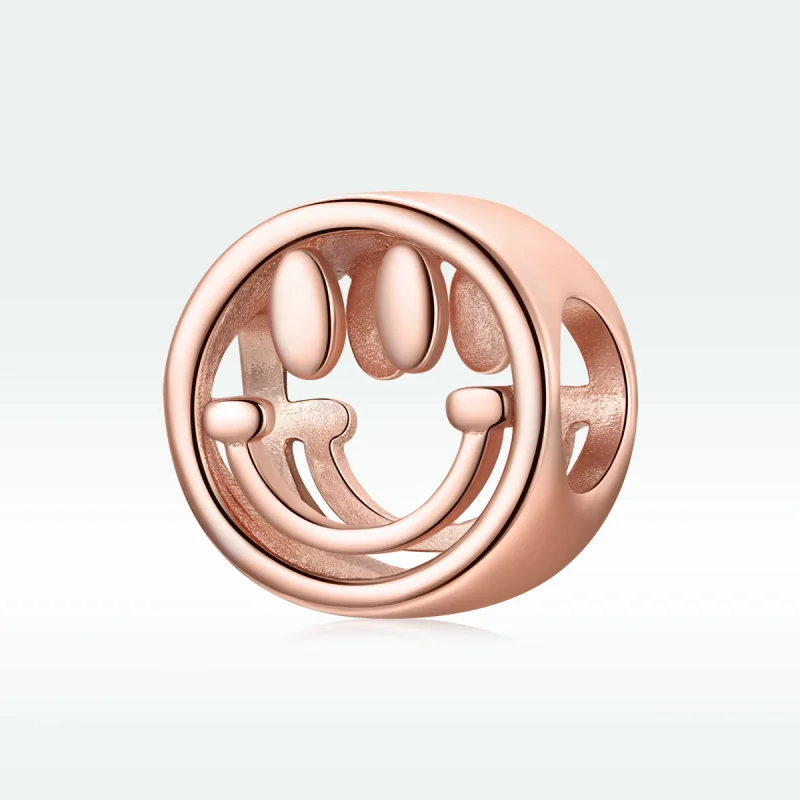 (Bild für) Glücks-Lächeln-Charm im Pandora-Stil aus Roségold - SCC1787 - Ansicht 5