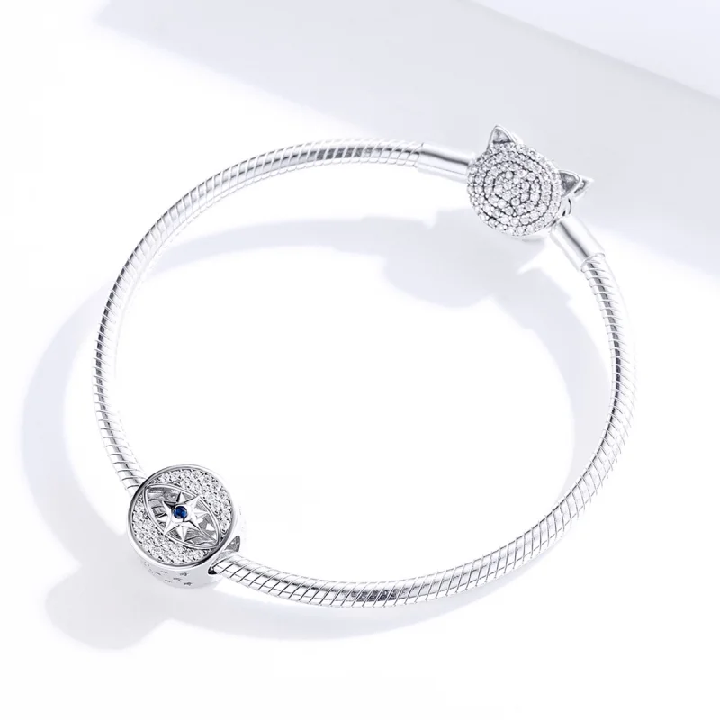 (Bild für) Glücksauge-Charm aus Silber im Pandora-Stil - SCC1368 - Ansicht 4