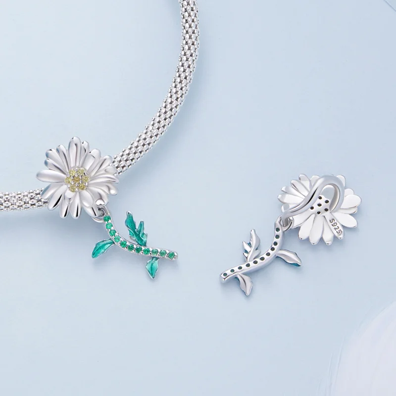 (Bild für) Gänseblümchen-Charm im Pandora-Stil - BSC648 - Ansicht 4