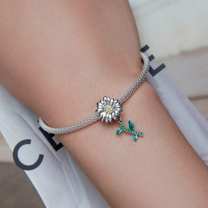 (Bild für) Gänseblümchen-Charm im Pandora-Stil - BSC648 - Ansicht 5
