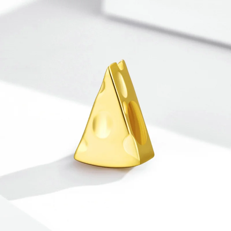 (Bild für) Goldener Käse-Charm im Pandora-Stil - SCC2016 - Ansicht 2