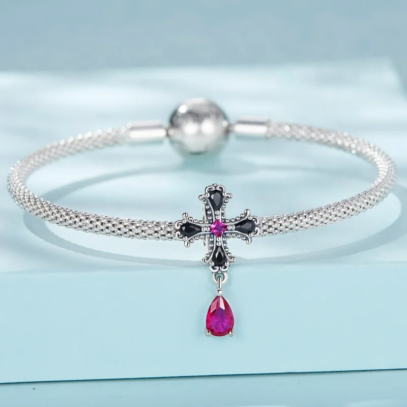 (Bild für) Gothic-Kreuz-Abstandshalter-Charm im Pandora-Stil - SCC2381 - Ansicht 3