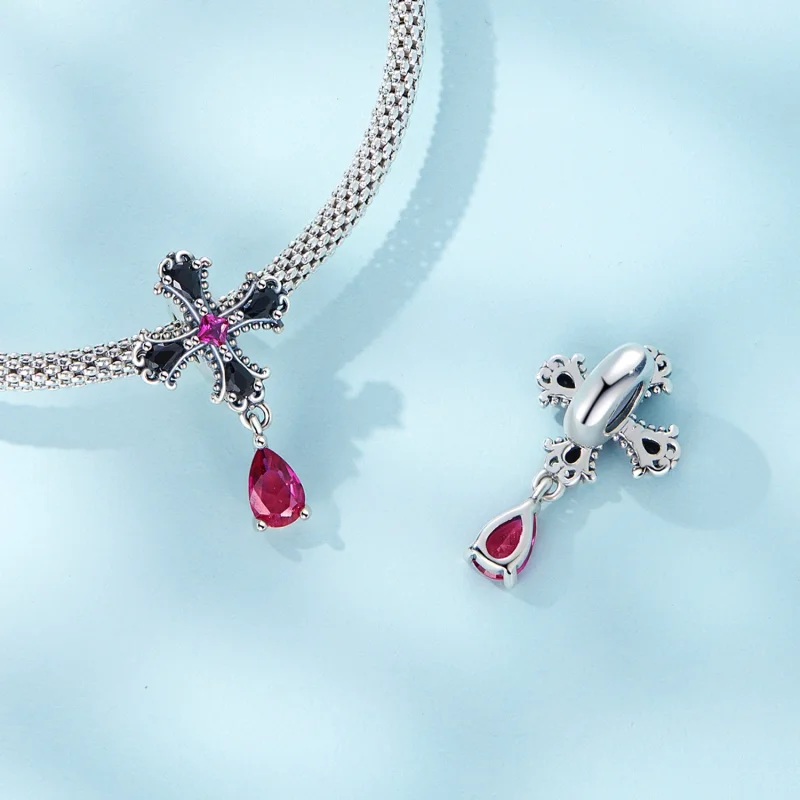 (Bild für) Gothic-Kreuz-Abstandshalter-Charm im Pandora-Stil - SCC2381 - Ansicht 4