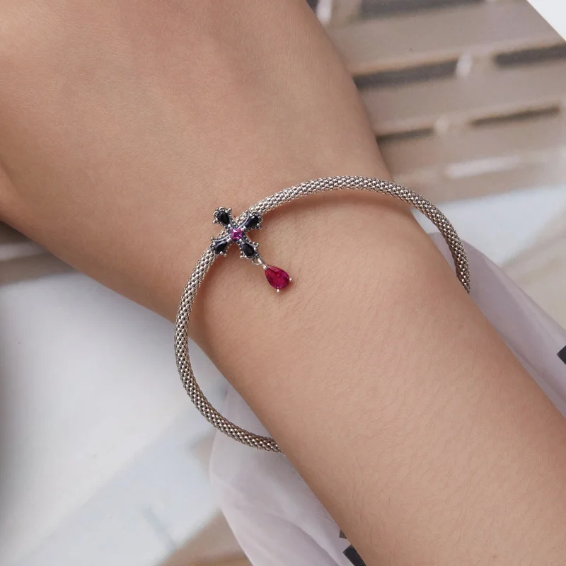 (Bild für) Gothic-Kreuz-Abstandshalter-Charm im Pandora-Stil - SCC2381 - Ansicht 5
