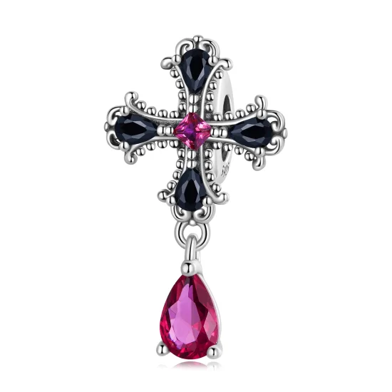 (Bild für) Gothic-Kreuz-Abstandshalter-Charm im Pandora-Stil - SCC2381