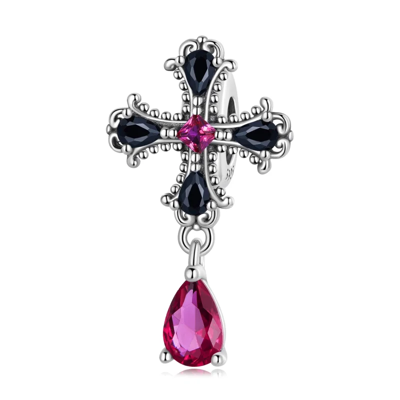 (Bild für) Gothic-Kreuz-Abstandshalter-Charm im Pandora-Stil - SCC2381