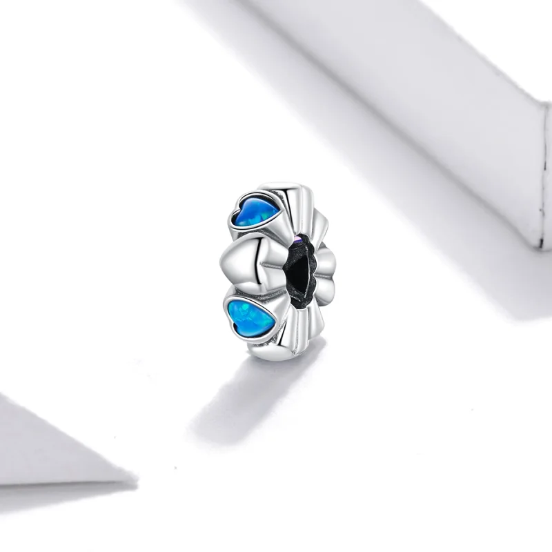 (Bild für) Herz-Opal-Spacer-Charm im Pandora-Stil - BSC435 - Ansicht 2