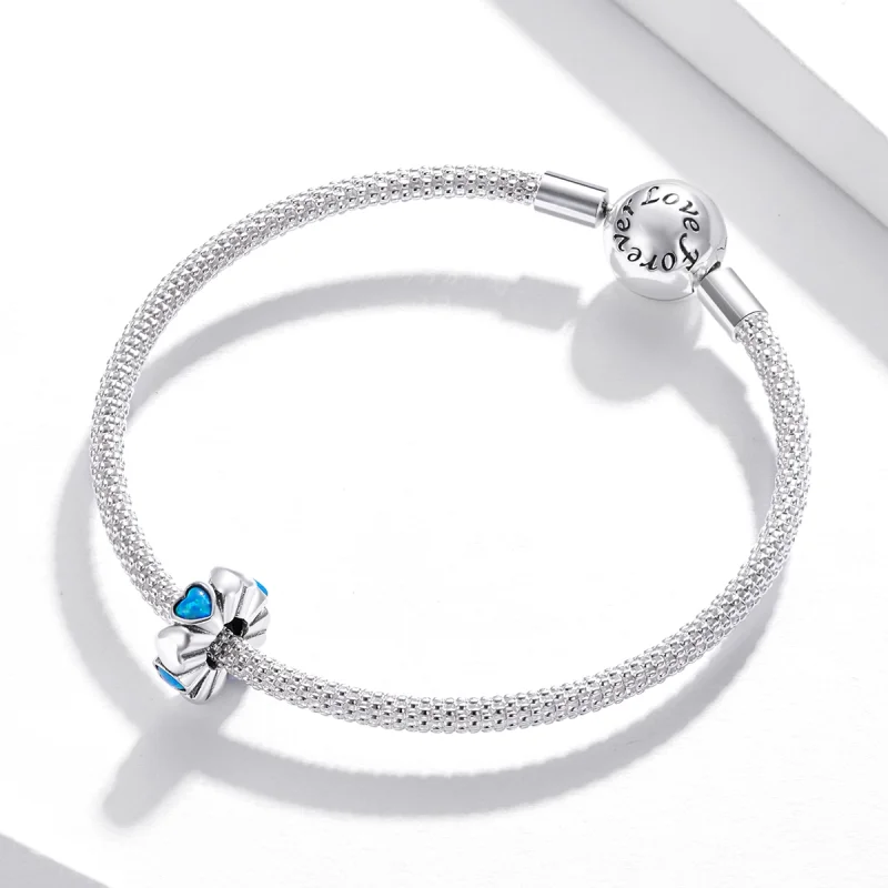 (Bild für) Herz-Opal-Spacer-Charm im Pandora-Stil - BSC435 - Ansicht 3