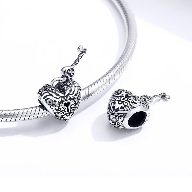 (Bild für) Herzschloss-Charm im Pandora-Stil - SCC1447 - Ansicht 4