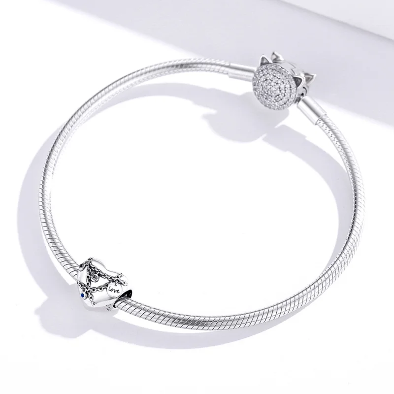 (Bild für) Herzschloss-Charm im Pandora-Stil - SCC1538 - Ansicht 3