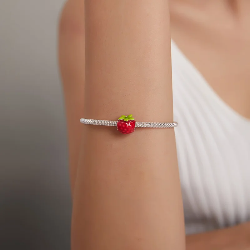 (Bild für) Himbeer-Charm im Pandora-Stil - BSC487 - Ansicht 5