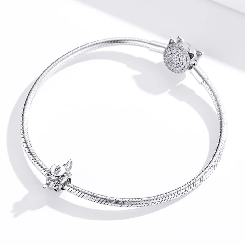 (Bild für) Hohler Teekanne-Charm aus Silber im Pandora-Stil - BSC274 - Ansicht 3