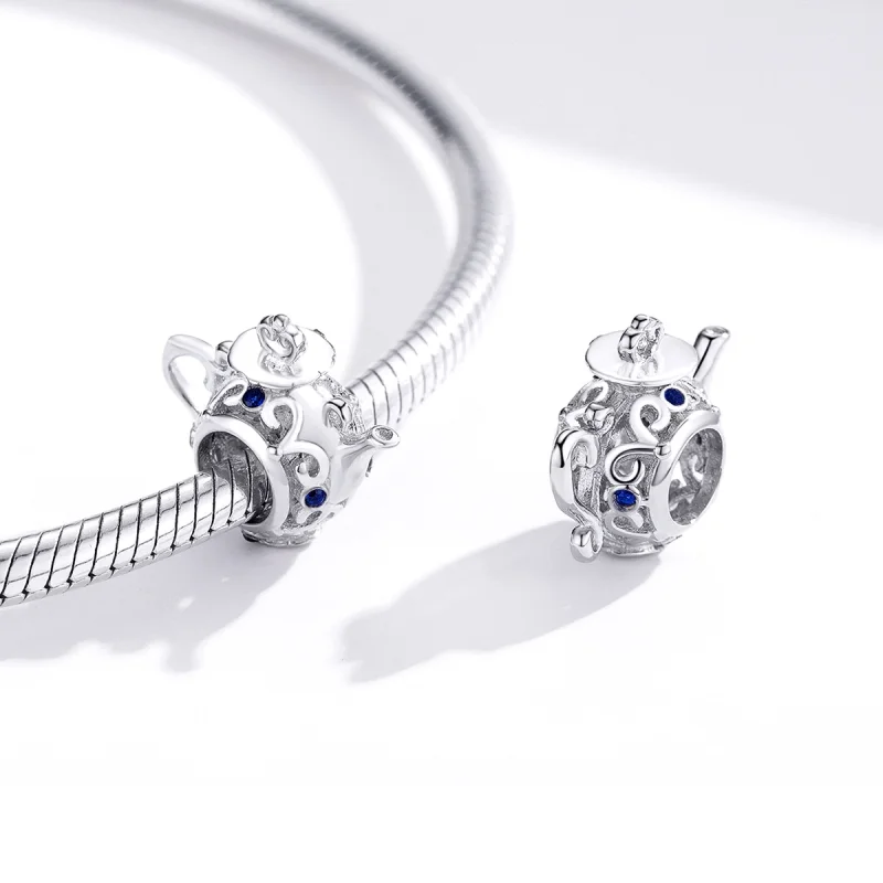 (Bild für) Hohler Teekanne-Charm aus Silber im Pandora-Stil - BSC274 - Ansicht 4