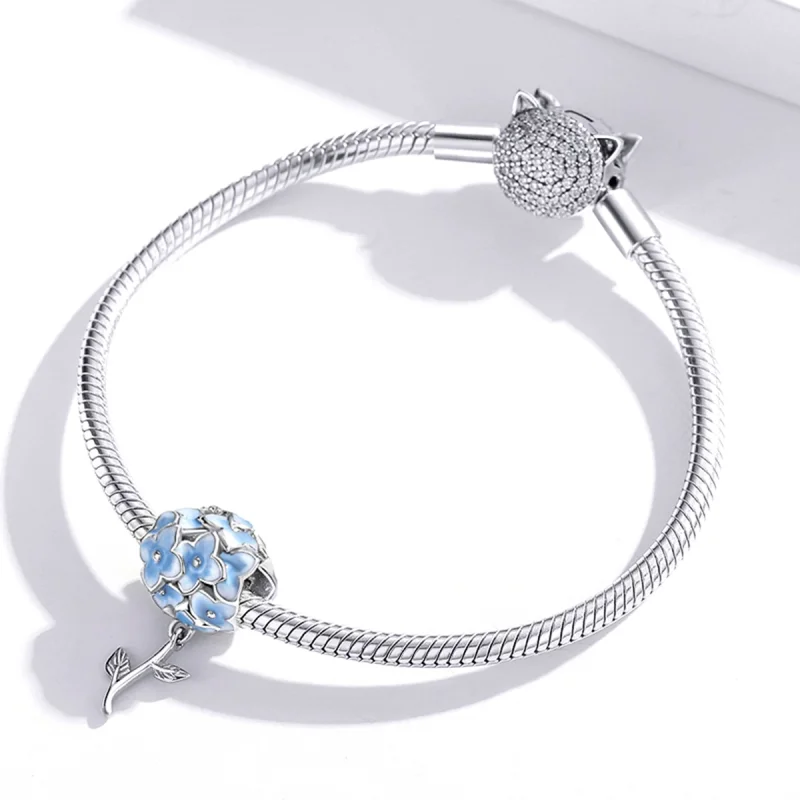 (Bild für) Hortensien-Charm im Pandora-Stil - BSC392 - Ansicht 3