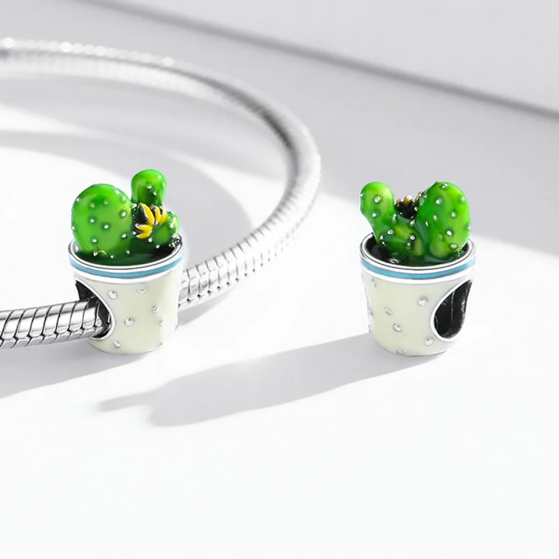 (Bild für) Kaktus-Topf-Charm im Pandora-Stil - SCC2019 - Ansicht 4