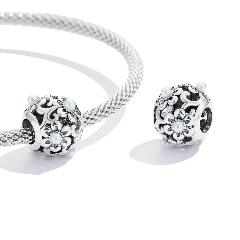 (Bild für) Klassischer Blumen-Charm im Pandora-Stil - SCC2182 - Ansicht 3
