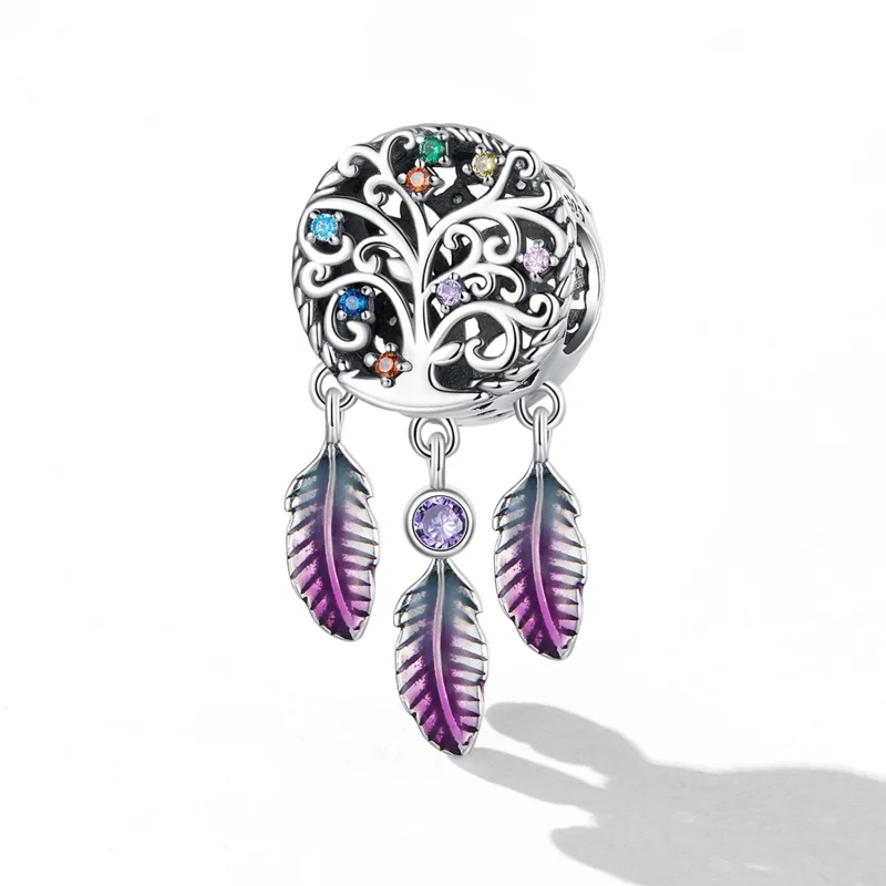 (Bild für) Lebensbaum-Traumfänger-Charm im Pandora-Stil - SCC2268 - Ansicht 2